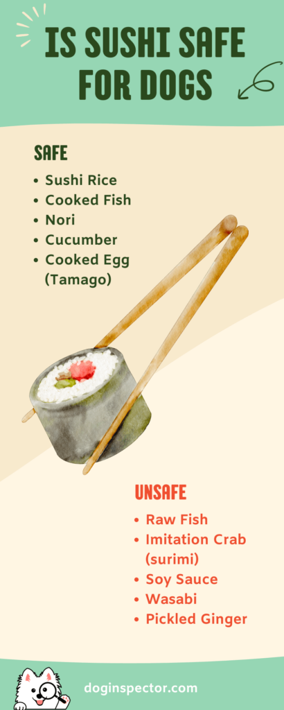 is sushi safe for dogs Infographic