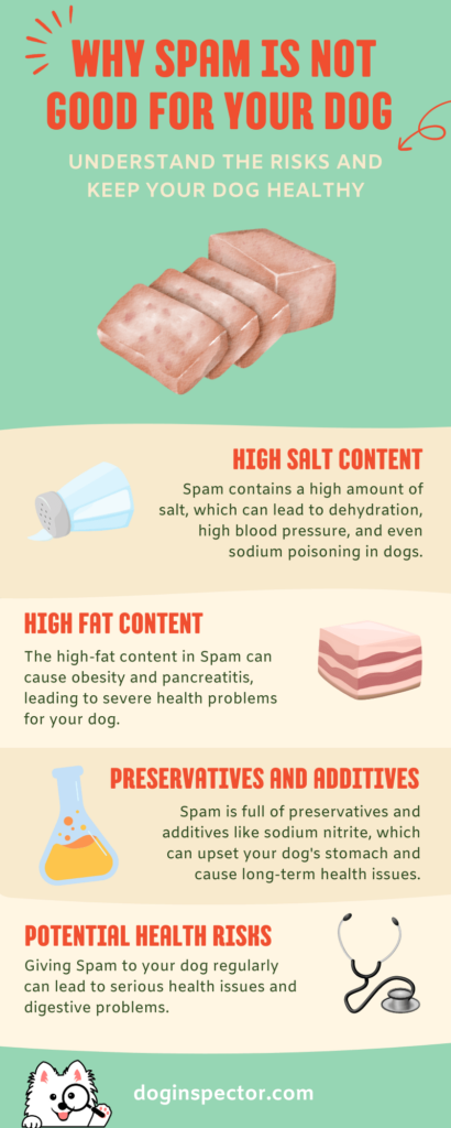 why spam is not healthy for dogs infographic